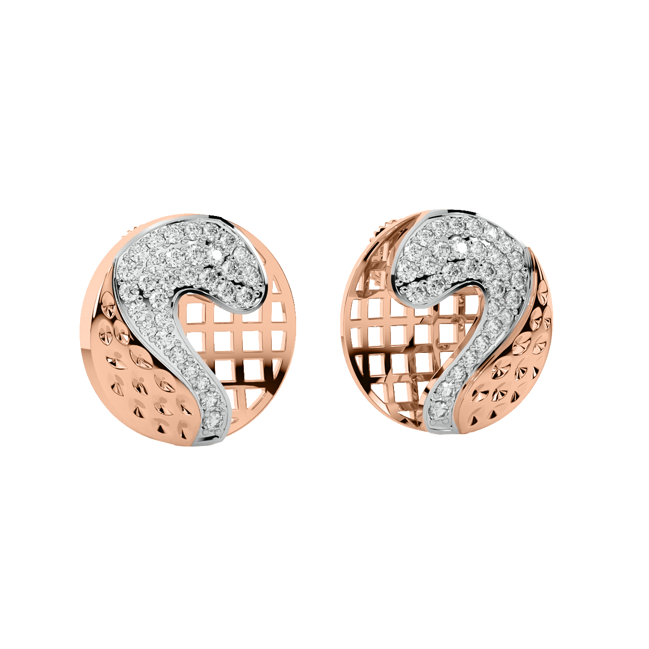 Jokia Round Diamond Stud Earrings